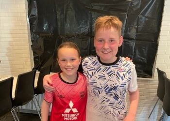 Merle Klausen og Kristoffer Helenius Thomsen fra BMI Badminton.