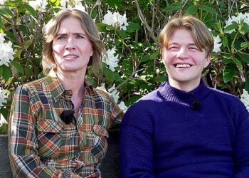 Skuespiller Anne Sofie og sønnike Sylvester Espersen. Foto: TV2 Nord.