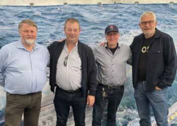 Lokale folk fra Skagen Fiskeriforening,  Hanstholm Fiskeriforening, Hirtshals Fiskeriforening og Thyborøn Havns Fiskeriforening ved Naturmødet 2023. Foto: Arkiv.