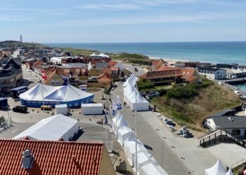 Naturmødet 2023 kort tid før start set fra værelsestårnet på Hotel Hirtshals.