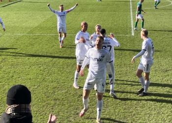 Tobias Anker jubler for Vendsyssel FF. Arkivfoto: Palle W. Nielen