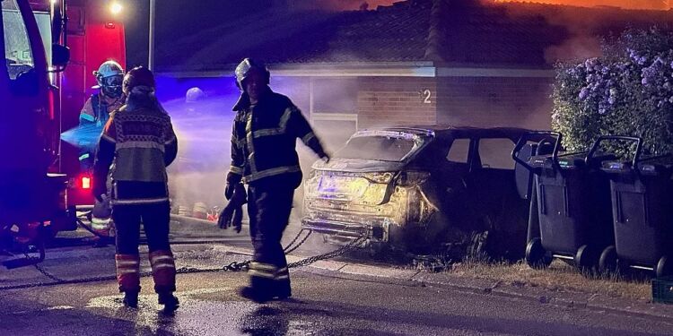 Brand i Hirtshals. Foto: Per Frank Paulsen / TV2 Nord.