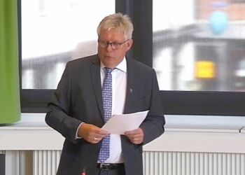 Borgmester Søren Smalbro under et byrådsmøde på Hjørring Rådhus. Foto: Arkiv.