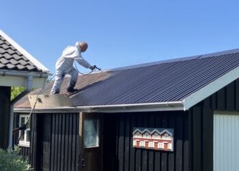 Renset og næsten færdigmalet - som et nyt tag. Foto: Palle W. Nielsen