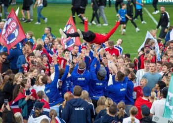 Jubel på Nord Energi Arena i 2022. Foto: Dana Cup.
