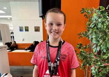 Merle Kalusen fra Bjergby-Mygdal Badminton. Foto: BMM.