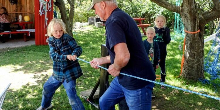 I Museumshaven er der mange aktiviteter for børnene.