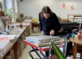 Peter Max-Jakobsen har jubilæumsudstilling på Hjørring Grafisk Værksted.