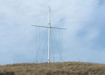 Signalmasten er et historisk vartegn i Lønstrup. Foto: Lønstrup Turistbureau.