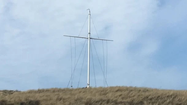 Signalmasten er et historisk vartegn i Lønstrup. Foto: Lønstrup Turistbureau.