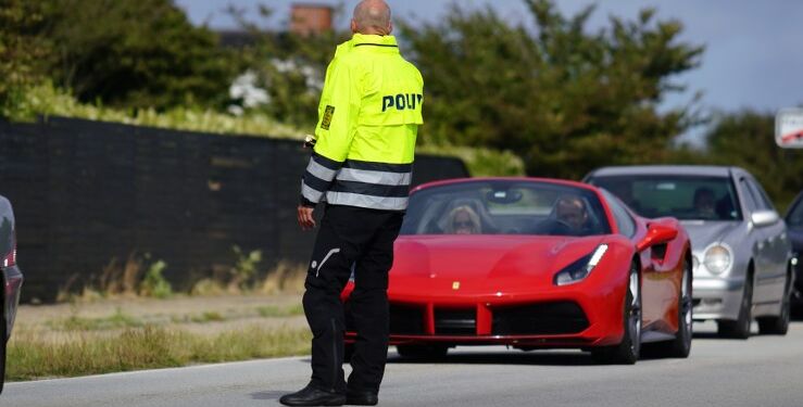 Politiet har i den forgangne uge været markant til stede i og omkring Skagen. Foto: Presse-fotos.dk.
