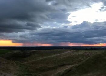 Udsigt til skybrud set fra Horne. Foto (arkiv): Bodil Christensen.