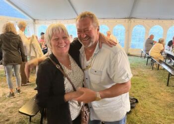 Lokale Mette og Jørgen på dansegulvet til Kristoffer Lundholm i 2023. Foto (arkiv): Niels Chr. Jakobsen.