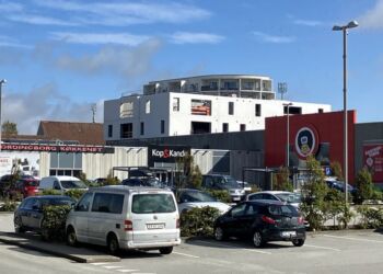 Det nye højhus midt i Hjørring ventes klar til indflytning i sensommeren 2024. Foto: Palle W. Nielsen