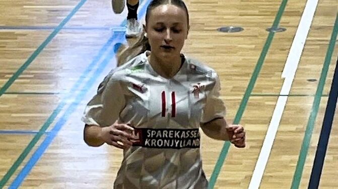 Frida Victoria Johannesen i landsholdstrøjen for Danmark. Foto: Privat.