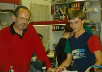 Søren Krogh Andersen og en ung Anders. Foto: Krogh Andersen A/S.