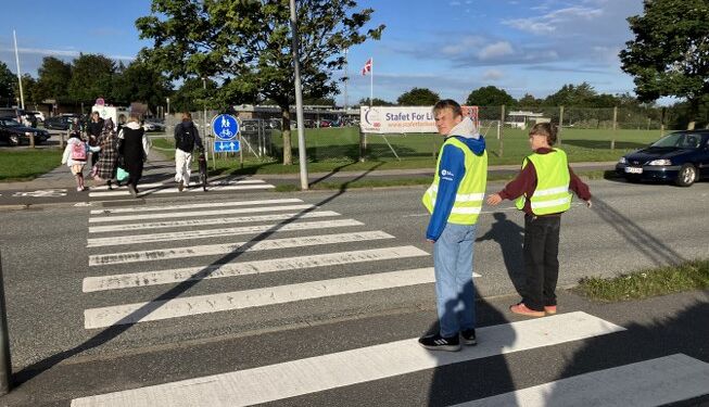 Lundergårdskolens skolepatrulje. Foto: Arkiv.