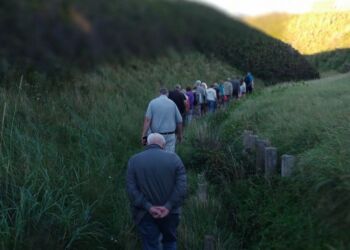 Bækslugten er et resultat af naturkatastrofen i Lønstrup. Foto: Lokalhistorisk Forening for Lønstrup og Omegn.