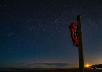 Stjerneskud set fra Tornby Strand. Foto (arkiv): Jim Christensen.
