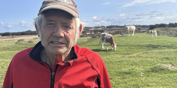 Landmand Svenning Christensen fra Lønstrup. Foto: TV2 Nord.