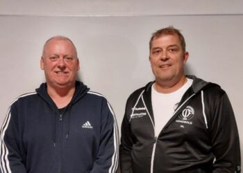 Trænerne Niels Jepsen og Morten Kent Lauritsen hos Tornby IF Håndbold.