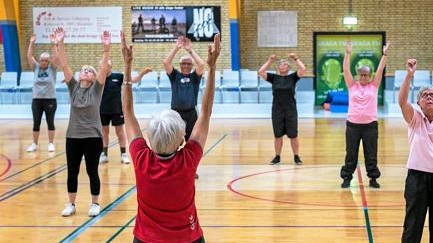 Der er seniormotion i Sindal Hallerne hver onsdag. Arkivfoto.