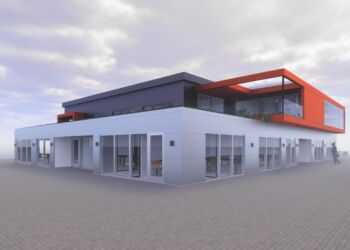 Det kommende domicil for Keatech – og El-Service Nord – på Sprogøvej lige ved til- og frakørslen fra Hjørring til Motorvej E39. Foto: Claus Dindler.