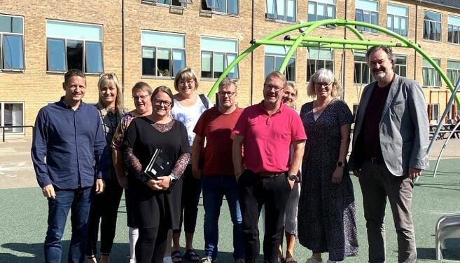 Skolerundens deltagere hos SkoleCenter Hirtshals. Foto: Lærerkreds Nord.