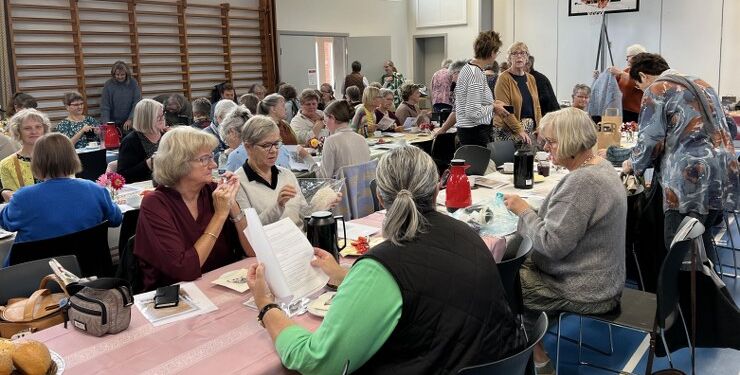 Masser af tilmeldte ved Strikkefestival i 2023. Foto: Arkiv.