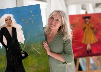 Kunstner Tine Lilholt udstiller på Børglum Kloster.