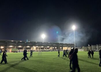 Farvel og tak for kampen på Nord Energi Arena  denne fredag i september. Foto: Palle W. Nielsen