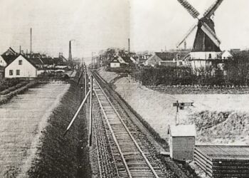 Bredfald Mølle, som Johanne fortæller, hun boede ved på Frederikshavnsvej. Foto: VHM.