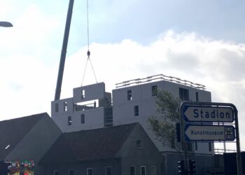 Endnu en brik falder på plads i Cetral Park Living projektet midt i Hjørring. Foto: Palle W. Nielsen