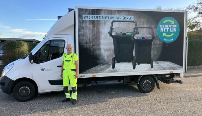 Flemming og Hjørring Kommune yder god service til borgernes affaldshåndtering. Foto: Palle W. Nielsen