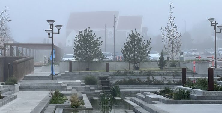 Lidt dis og tåger over den flotte Strømgade i Hjørring. Foto: Kim Larsen
