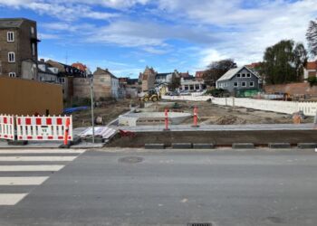 Arbejdet på Mammutpladsen skrider planmæssigt frem. Foto: Palle W. Nielsen