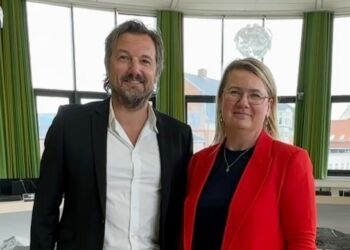 Byrådsmedlem Thomas Klimek og borgmesterkandidat Mai-Britt Beith fra Socialdmokratiet i Hjørring Kommune. Foto: Privat.