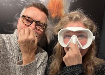 Anne-Mette Hansen og Lars Nedergaard holdt vejret i Galleri Vand.