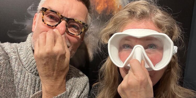 Anne-Mette Hansen og Lars Nedergaard holdt vejret i Galleri Vand.