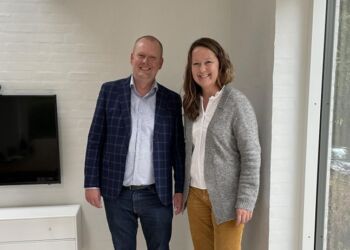 Foredragsholder Christian Borrisholt Steen (tv) og arkitekt Dorte Hovaldt. Foto: Katrine Pedersen, Arkitektfirmaet Hovaldt.
