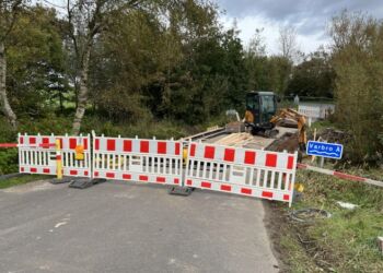 Vejarbejde ved Varbro Å. Foto: Niels Skipper.