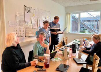 Personale på Rehabiliteringscenter Lynggården. Foto: Hjørring Kommune.