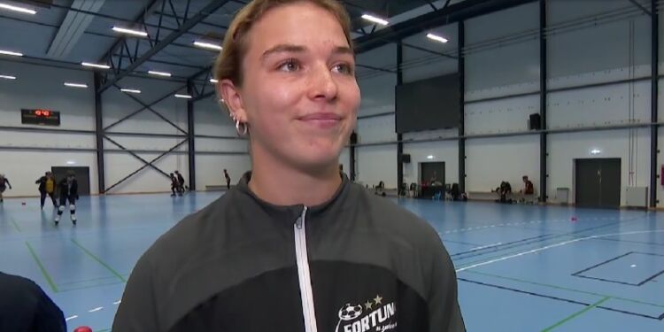 Lærke Hammer fra Fortuna Hjørring. Foto: TV2 Nord.