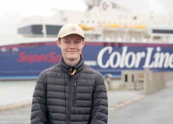 William vil gerne være maskinmester og præsenterer onsdag sit praktikforløb på Hirtshals SKole. Foto: Hirtshals Havn.