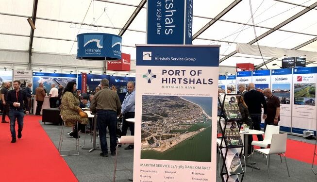 Her er det Hirtshals Havns flotte stand på DanFish International 2023 i Aalborg Kongres- og Kulturcenter. Foto: Palle W. Nielsen.