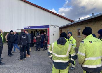 Fejring af fjernvarmen i Astrup. Foto: Privat.