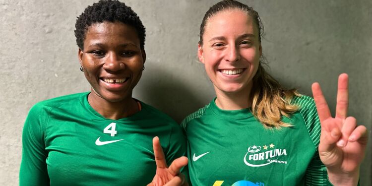 Målscorer til 1-0 var Joy Omewa og målscore til 2-1 var Renee Guion.