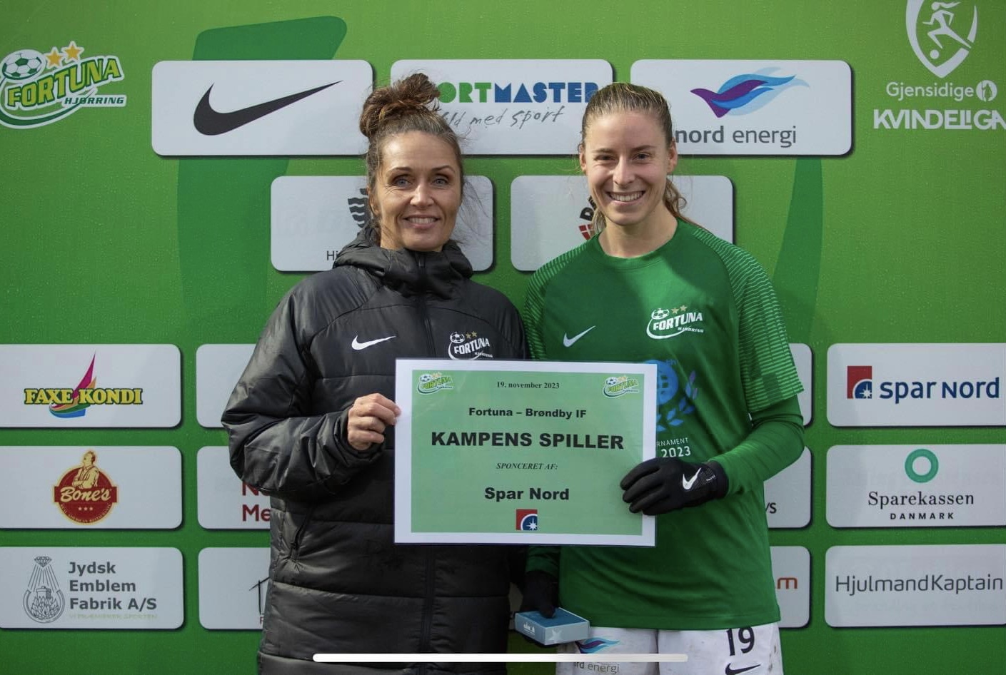 Renee Guion blev både matchvinder og kampens spiller i dagens sejr over Brøndby. Kampens spiller er sponsoreret af Spar Nord.