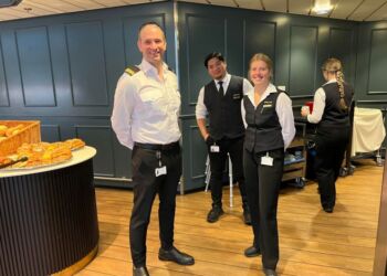 Personale om bord på MS Norröna. Foto (arkiv): Niels Skipper.