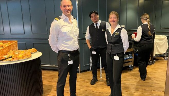 Personale om bord på MS Norröna. Foto (arkiv): Niels Skipper.